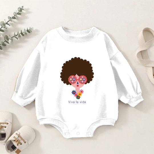 Cute Frida Kahlo In Colorful Summer Vacation Baby Romper Sweatshirts