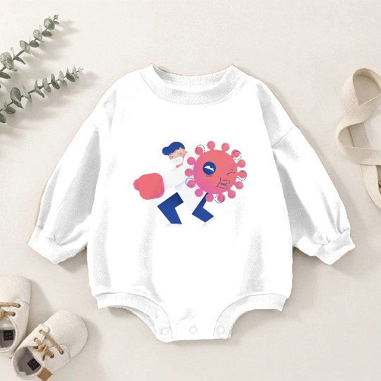 Health Care Professional Beating Coronavirus Baby Romper Sweatshirts