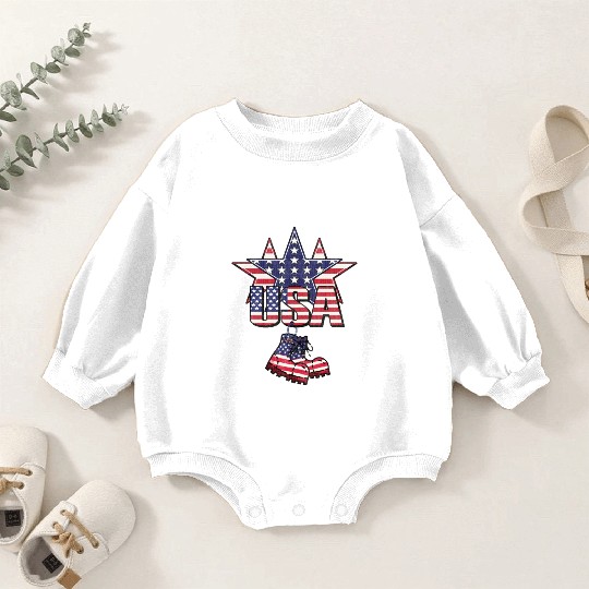 God bless America the land of the free Baby Romper Sweatshirts