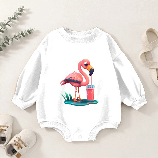 Summer Flamingo Baby Romper Sweatshirts