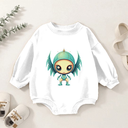 Alien Angel Wings Cyborg - Futuristic Design Baby Romper Sweatshirts