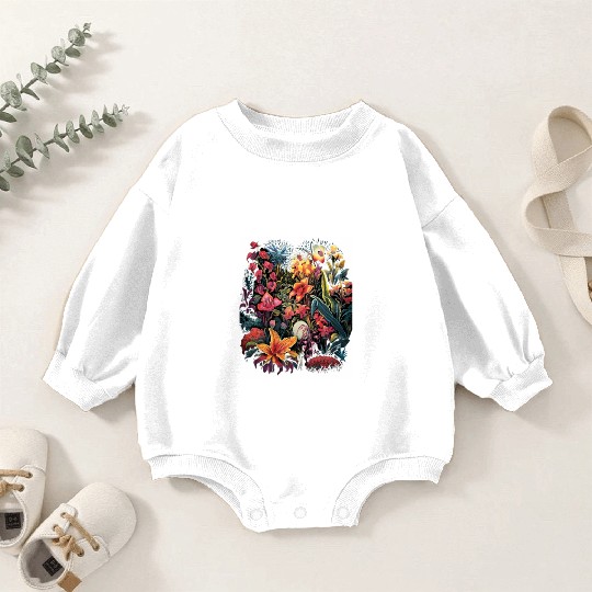 Orchids Flowers Garden Blossom Orchid Lover Baby Romper Sweatshirts