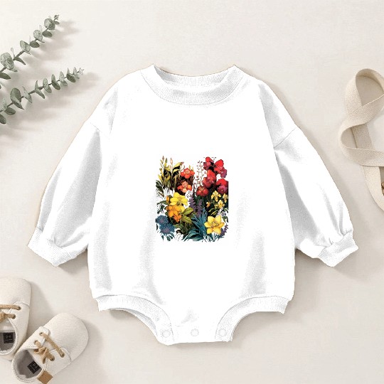 Orchids Flowers Garden Blossom Orchid Lover Baby Romper Sweatshirts
