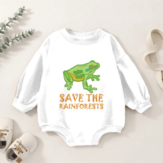 Save The Rainforests Tree Frog Baby Romper Sweatshirts