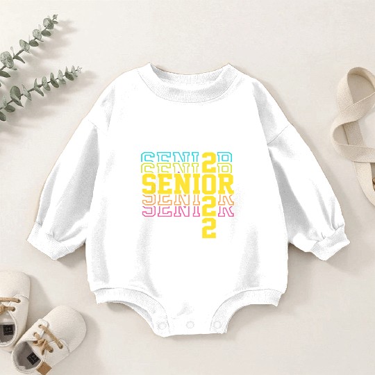 Grad 22 Senior Class Of 2022 Bright Colors Ns Will Baby Romper Sweatshirts