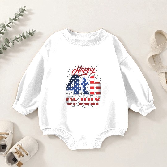 Proudly United: Happy 4th Of July! Baby Romper Sweatshirts