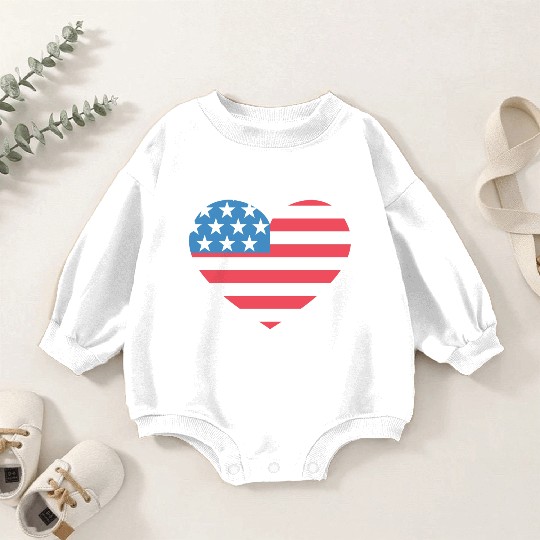Heart America Baby Romper Sweatshirts