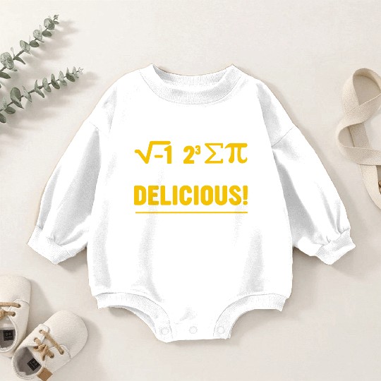 Funny Math Pi Day And It Was Delicious Baby Romper Sweatshirts