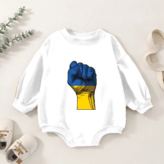 Ukraine Fist Flag Ukraine Flag Baby Romper Sweatshirts
