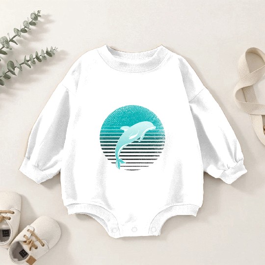 Sea Dolphin Ocean Animal Dolphin Baby Romper Sweatshirts
