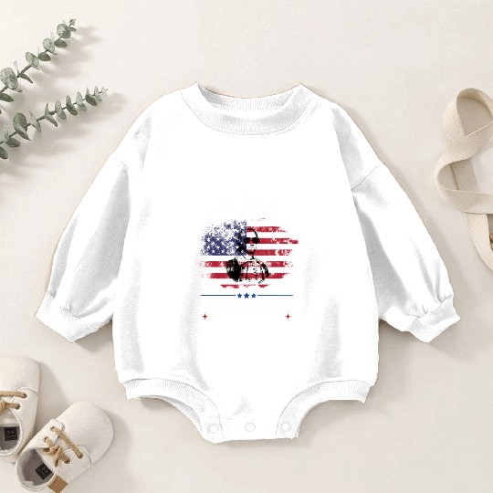 4th Of July Suck It England George Washington 1776 Baby Romper Sweatshirts