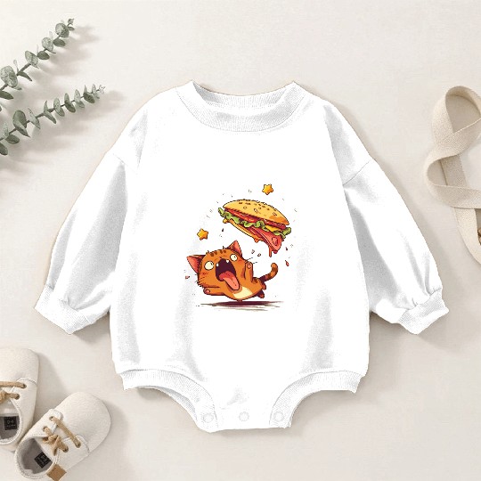 Cat and Taco A Perfectly Delicious Pair Baby Romper Sweatshirts