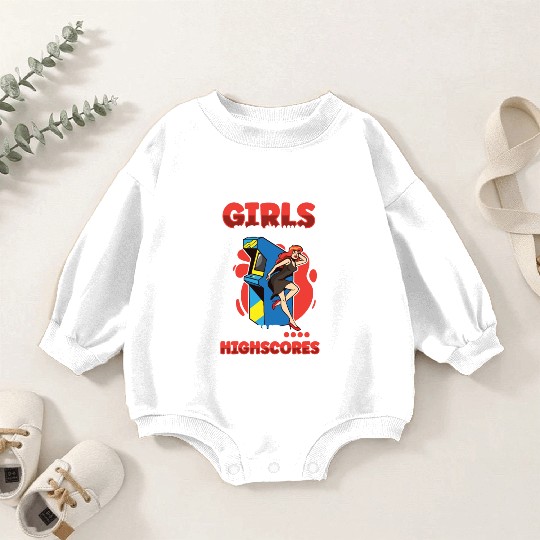 Pinball Machine Pinball Player Funny Pinball Baby Romper Sweatshirts