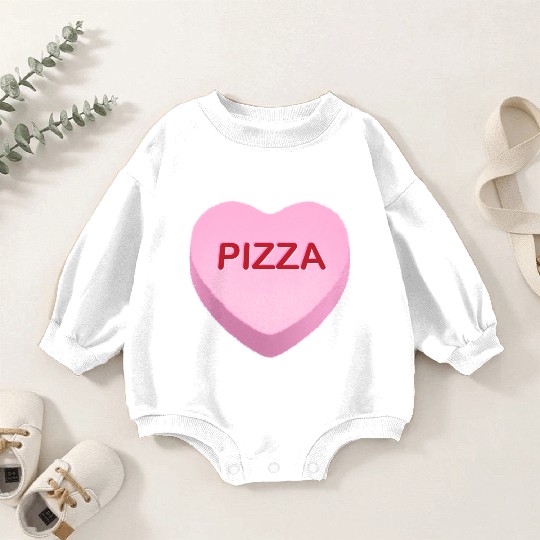 Pizza Candy Heart Baby Romper Sweatshirts