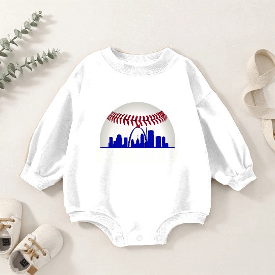 Saint Louis Red Cardinal Dress Hometown Skyline Gi Baby Romper Sweatshirts