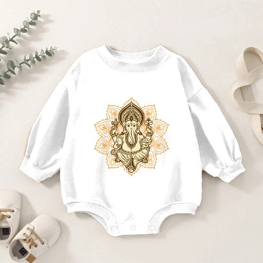 Ganesha Hindu God Hinduism Yoga India Bali Lover Baby Romper Sweatshirts
