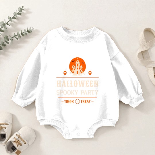 Halloween Spooky Party Trick Or Treat girl Baby Romper Sweatshirts