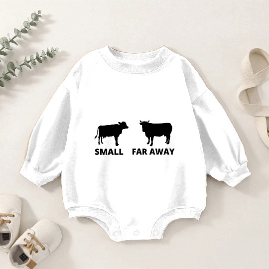 Small Cow Far Away Baby Romper Sweatshirts Funny Father Ted Dougal