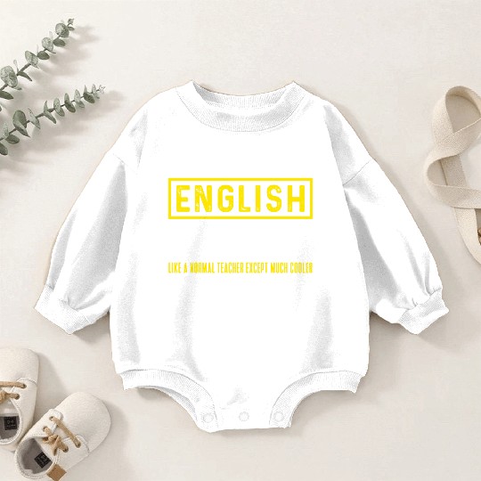 English teacher teacher teaching student unicorn Baby Romper Sweatshirts