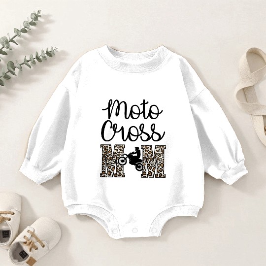 Moto X Motocross Mama Mom Racing Dirtbike Race Day Baby Romper Sweatshirts