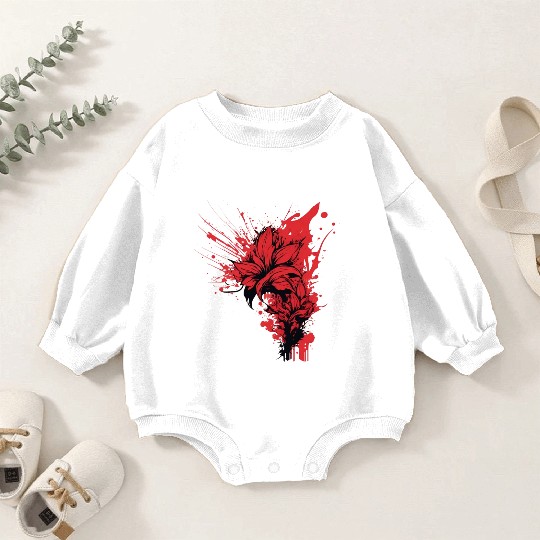 Roses: Red Flowers Speaking Love's Voice Baby Romper Sweatshirts