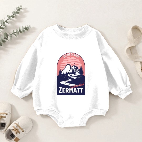 Valais Canton Zermatt Switzerland Baby Romper Sweatshirts