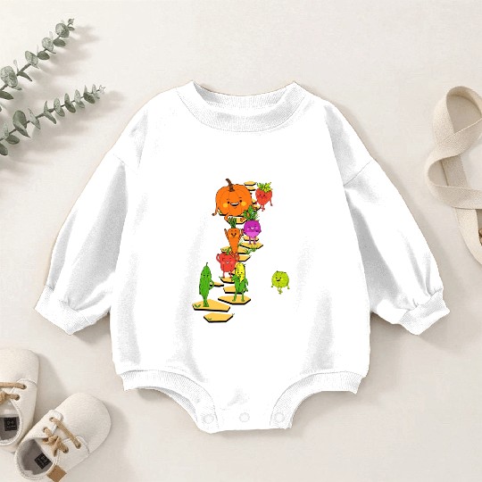 Farm Harvest Green Baby Romper Sweatshirts- From Garden to barn