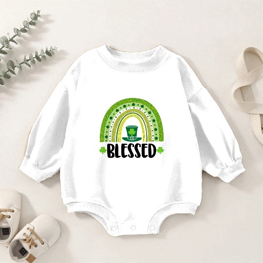 Blessed St Patricks Baby Romper Sweatshirts