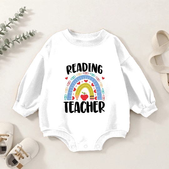 Reading Teacher Baby Romper Sweatshirts