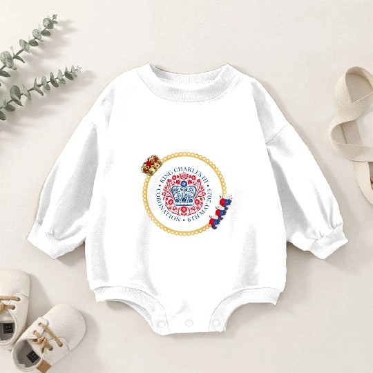 King Charles Iii British Monarch Royal Coronation Baby Romper Sweatshirts
