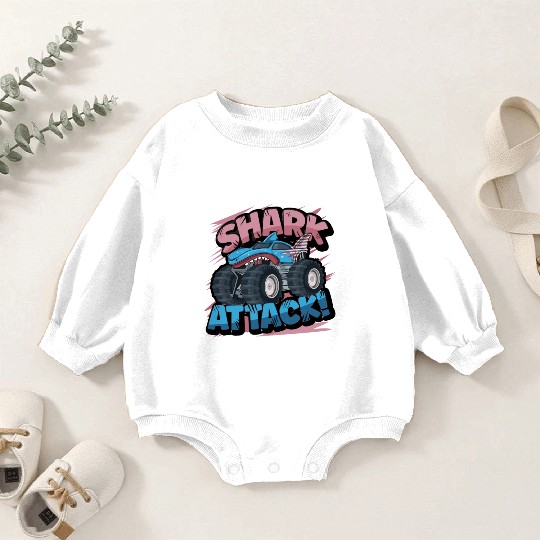 Monster Truck Shark Attack Week 2023 Baby Romper Sweatshirts