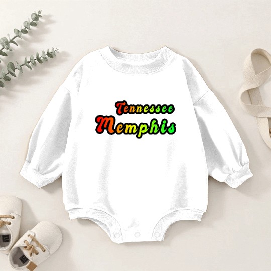 Memphis Tennessee rainbow design Baby Romper Sweatshirts