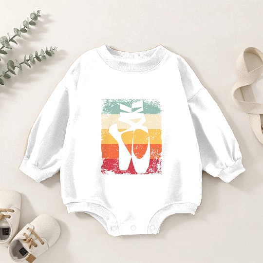 Ballet Shoes Vintage Woman Ballerina Baby Romper Sweatshirts