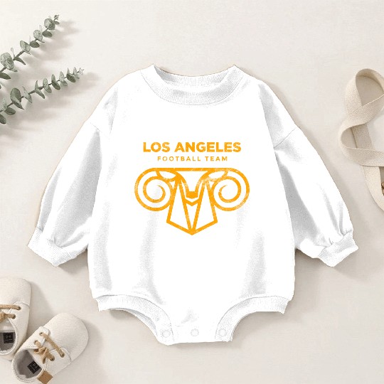 Cool Modern Rams Logo Los Angeles Sunday Football Baby Romper Sweatshirts
