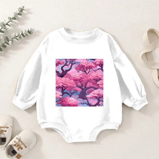 Anime Euphoria: Fantasy Cherry Blossom Dreamscape Baby Romper Sweatshirts