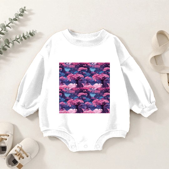 Anime Euphoria: Fantasy Cherry Blossom Dreamscape Baby Romper Sweatshirts
