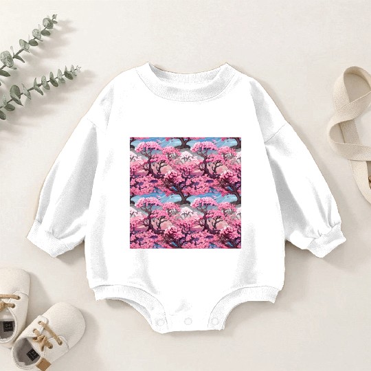 Anime Euphoria: Fantasy Cherry Blossom Dreamscape Baby Romper Sweatshirts