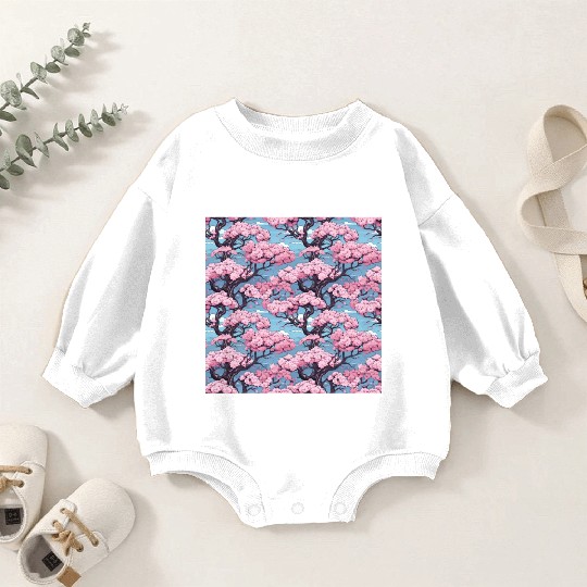 Anime Euphoria: Fantasy Cherry Blossom Dreamscape Baby Romper Sweatshirts