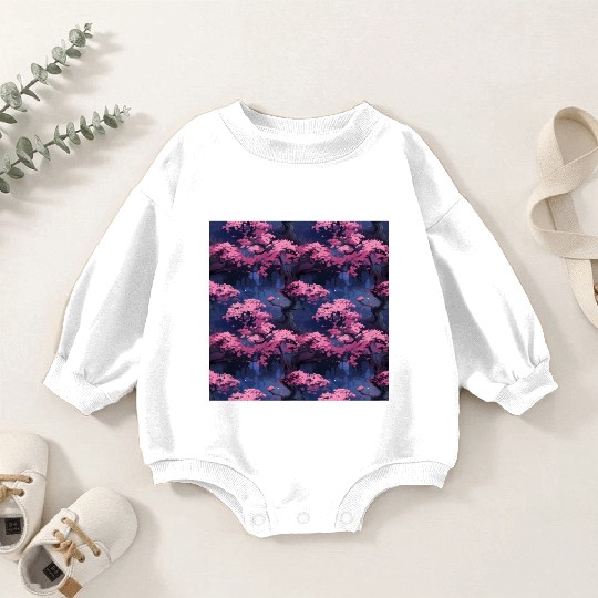 Anime Euphoria: Fantasy Cherry Blossom Dreamscape Baby Romper Sweatshirts