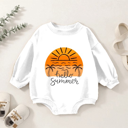 hello summer Baby Romper Sweatshirts
