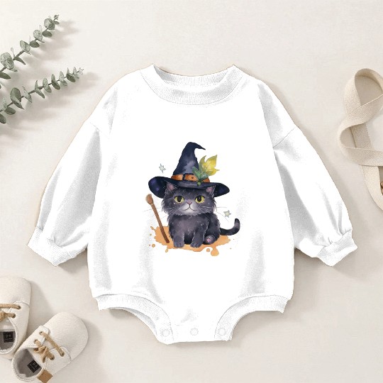 Wizard Cat Magic Baby Romper Sweatshirts