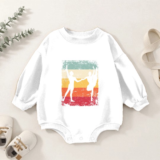 Ballet Dance Couple Vintage Ballerina Baby Romper Sweatshirts