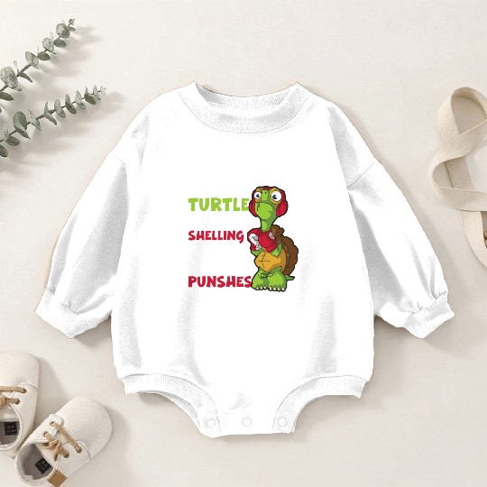 Turtle Boxing Boxing Ring Boxer Gloves Boxing Figh Baby Romper Sweatshirts
