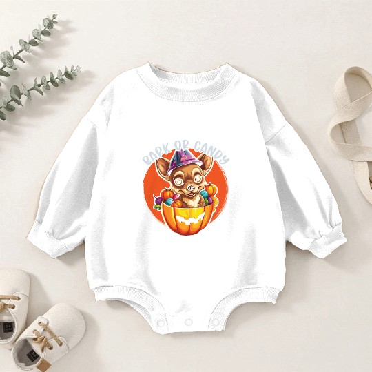 Chihuahua Halloween Puppy Trick Or Treat Dog Lover Baby Romper Sweatshirts