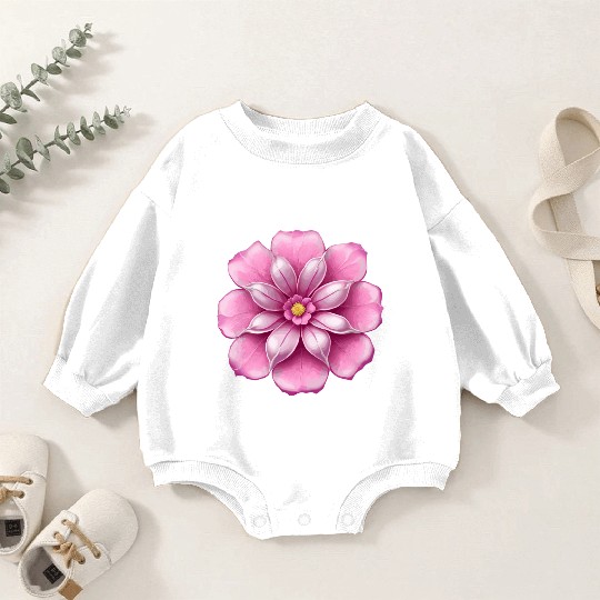 Pink cherry blossom flower Baby Romper Sweatshirts