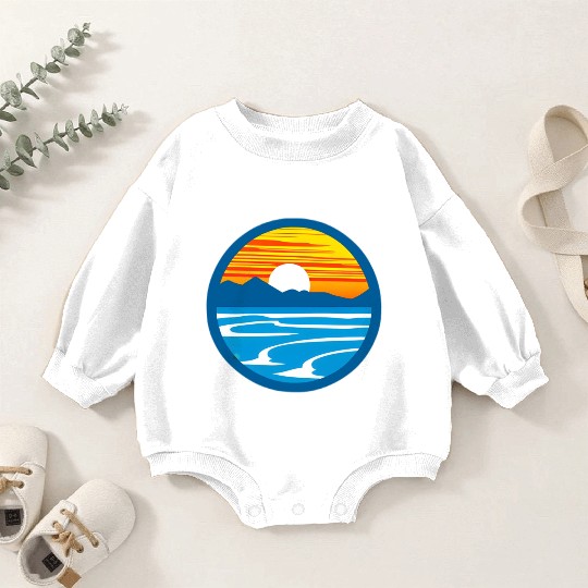 Sunset Graphic Baby Romper Sweatshirts design