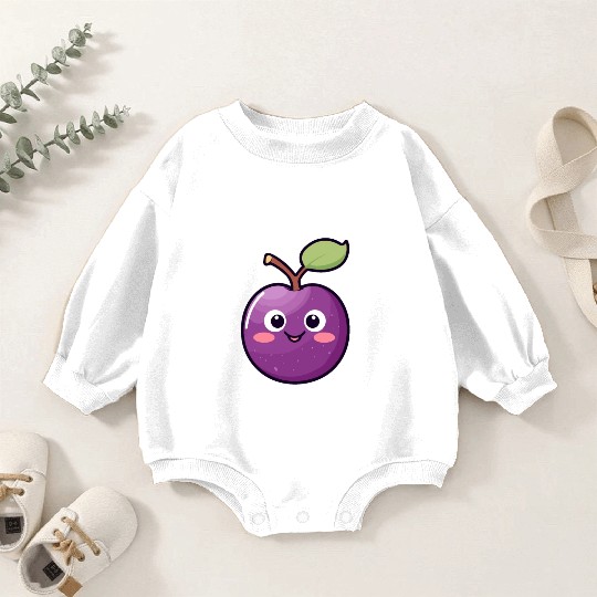 Kawaii Plum - Joyful Plumtastic Baby Romper Sweatshirts
