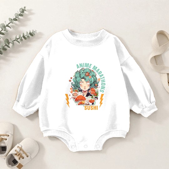 Anime Sushi Lover Nigiri Sashimi Food Manga Otaku Baby Romper Sweatshirts