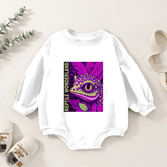 Psychedelic Reptile Wonderland Retro Designs 10 Baby Romper Sweatshirts
