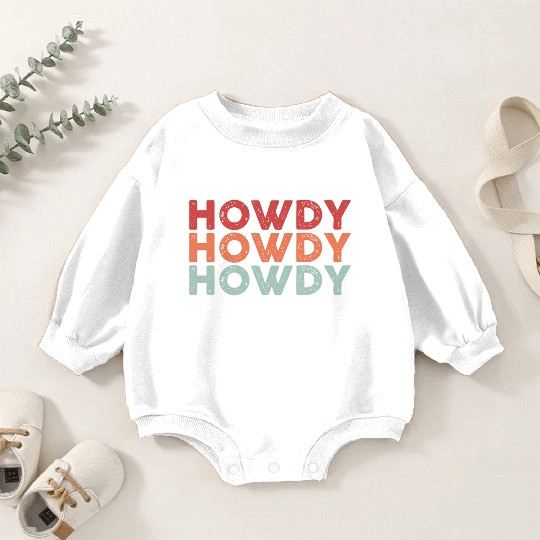 Funny Horse Racing Gift Howdy Baby Romper Sweatshirts